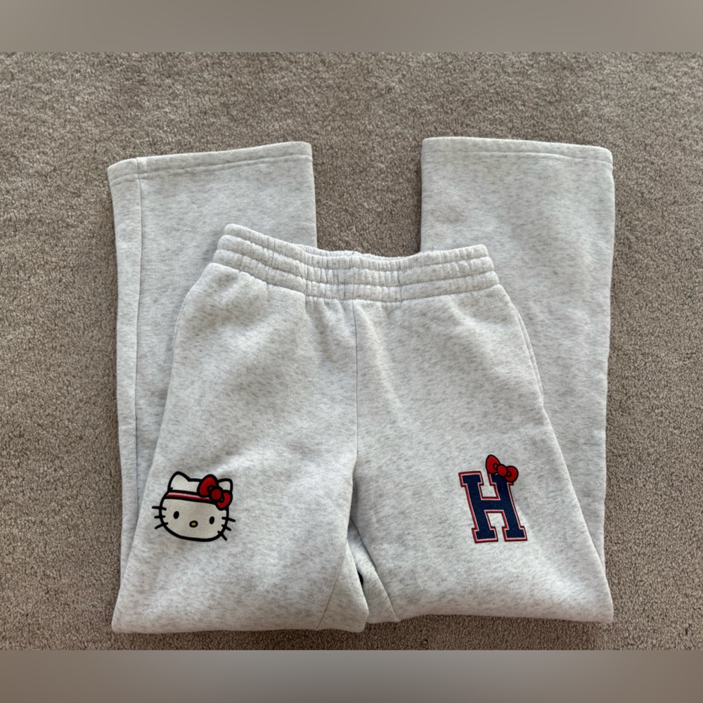 Hello Kitty Light Gray Sweatpants with Red Accents